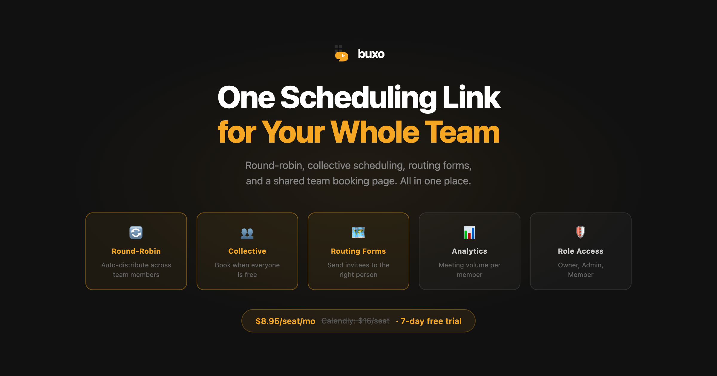 Buxo Teams: One Scheduling Link for Your Whole Company